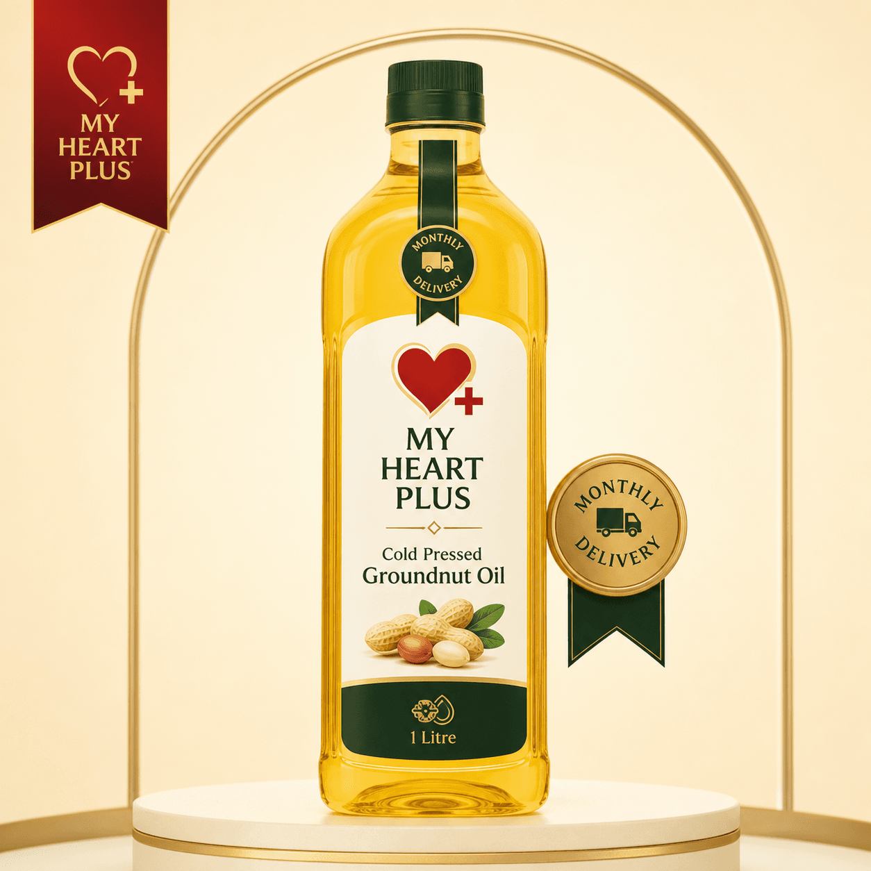Cold Pressed Groundnut Oil - 1 Litre thumbnail 4